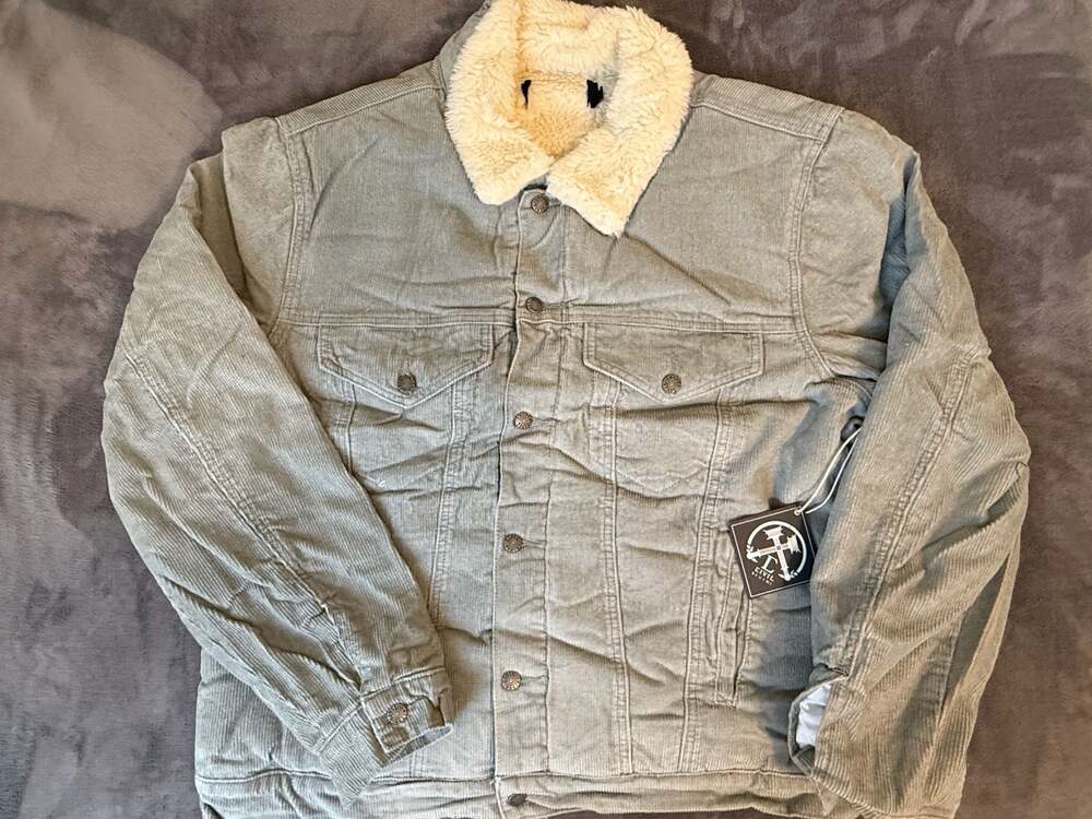 Civil Regime Pigment Corduroy Sherpa Jacket Size Large